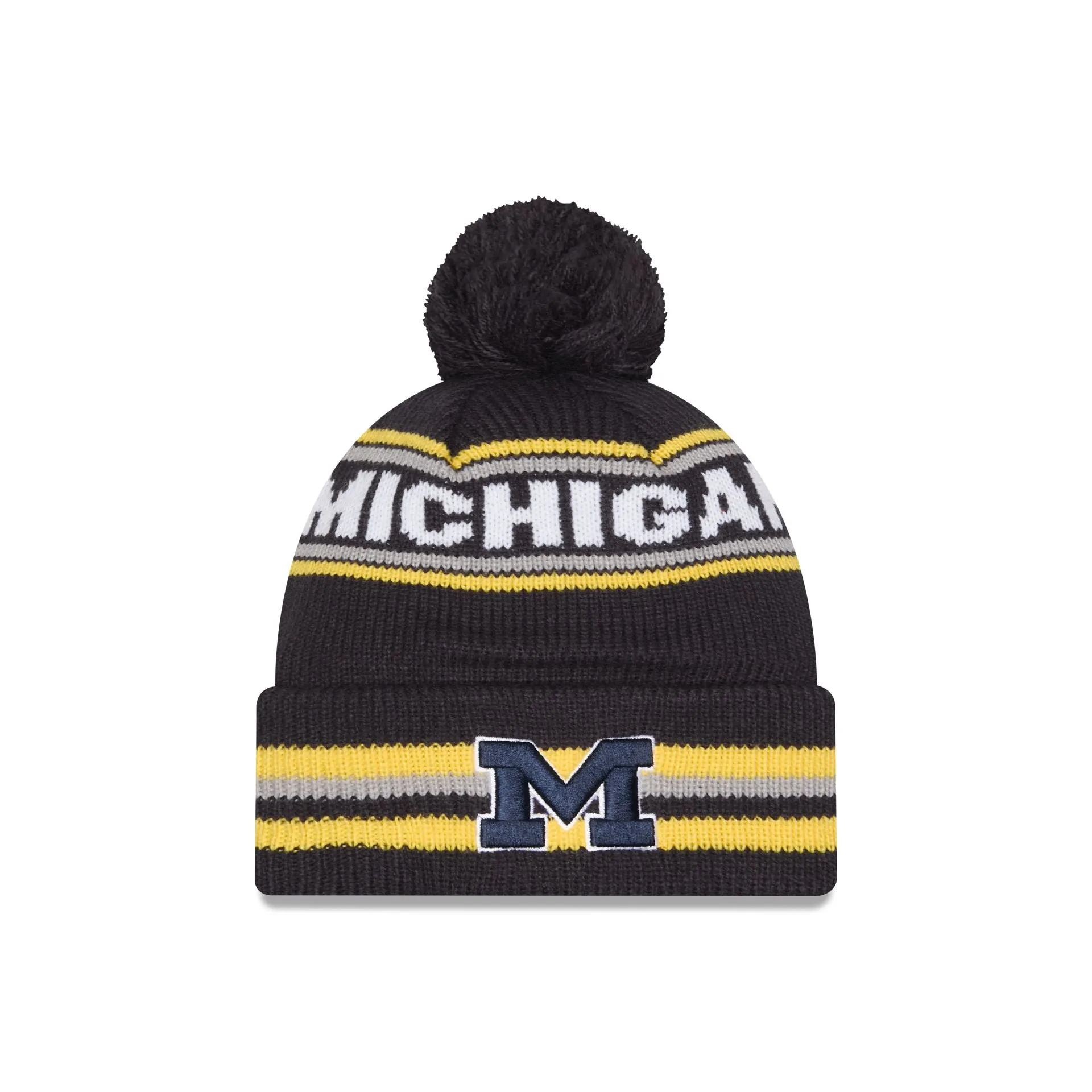 Michigan Wolverines Classic Pom Knit Hat sold by New Era