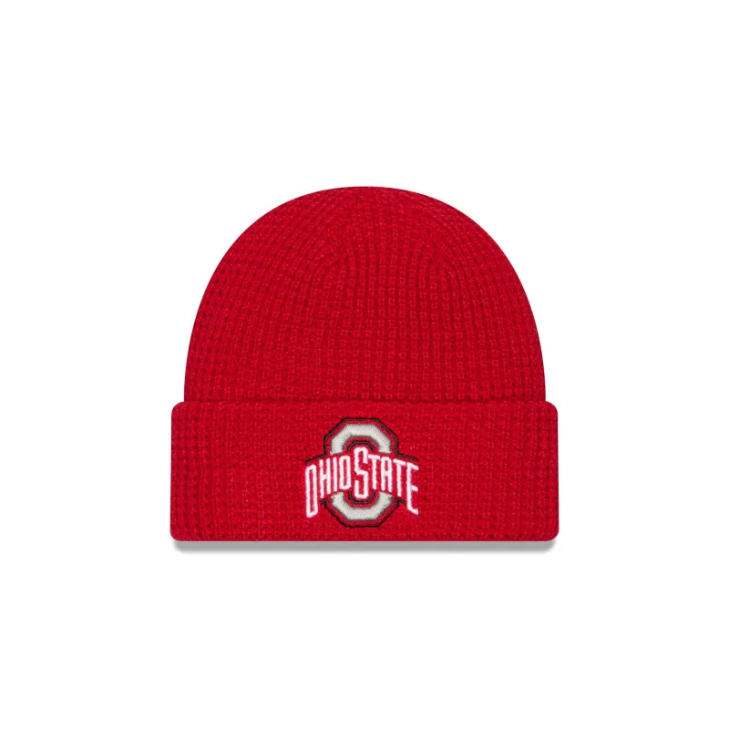 Ohio State Buckeyes Waffle Stitch Knit Beanie Hat sold by New Era