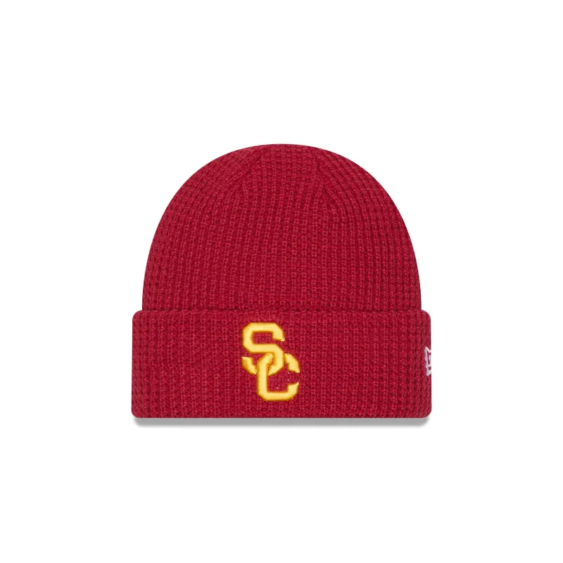 USC Trojans Waffle Stitch Knit Beanie Hat sold by New Era
