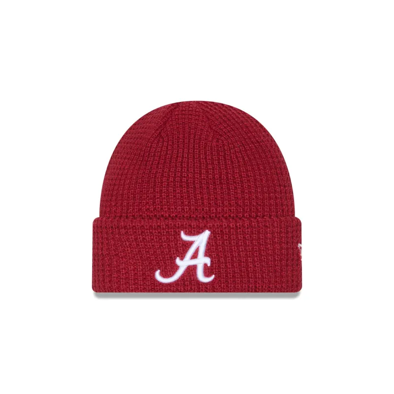 Alabama Crimson Tide Waffle Stitch Knit Beanie Hat sold by New Era
