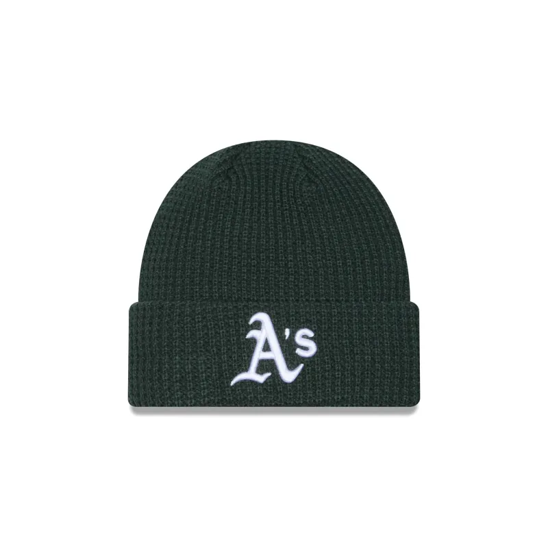 Athletics Waffle Stitch Knit Beanie Hat sold by New Era