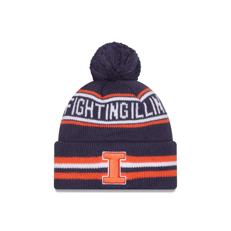 Illinois Fighting Illini Classic Pom Knit Hat sold by New Era