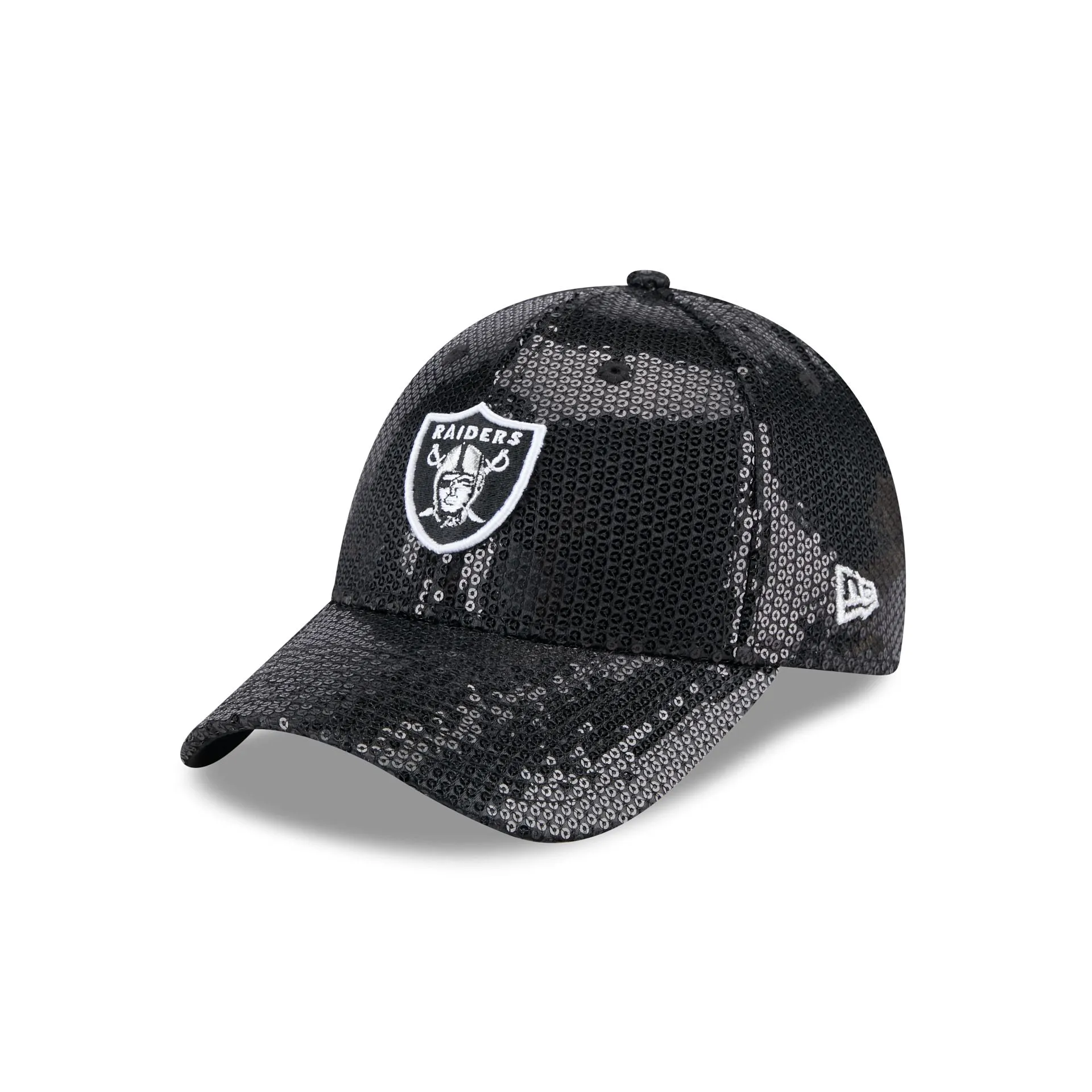 Las Vegas Raiders Sequin Women's 9FORTY Adjustable Hat sold by New Era