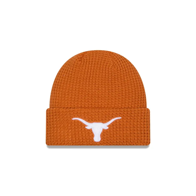 Texas Longhorns Waffle Stitch Knit Beanie Hat sold by New Era