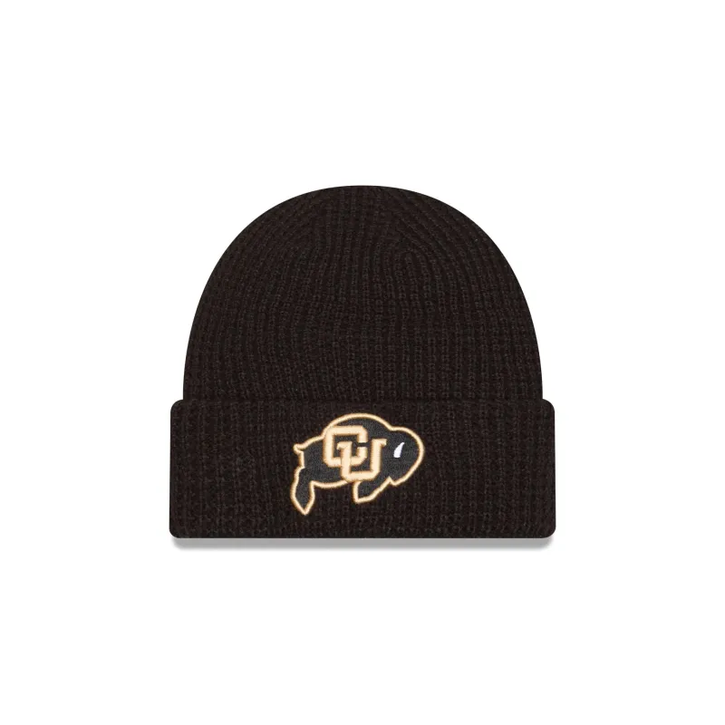 Colorado Buffaloes Waffle Stitch Knit Beanie Hat sold by New Era