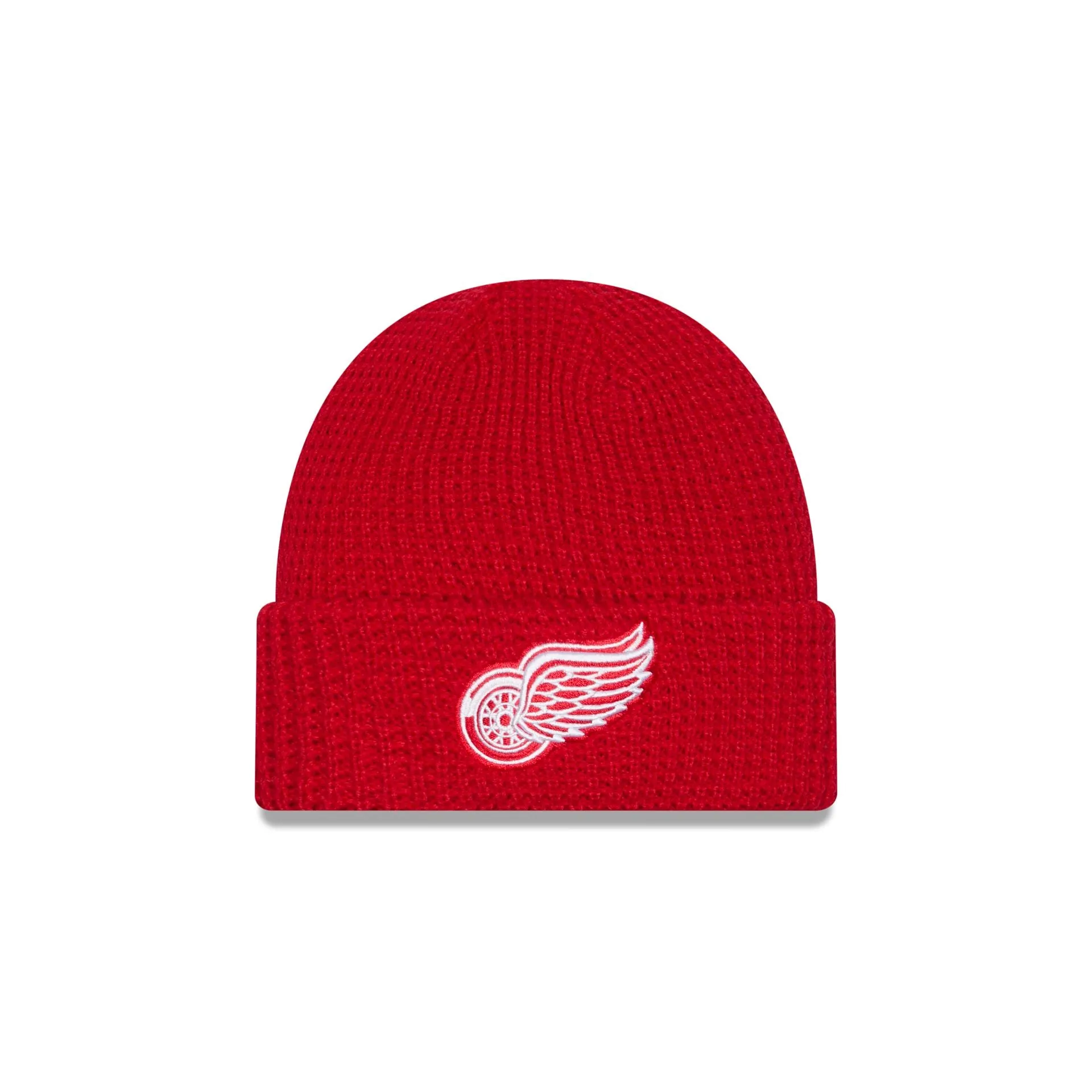 Detroit Red Wings Waffle Stitch Knit Beanie Hat sold by New Era