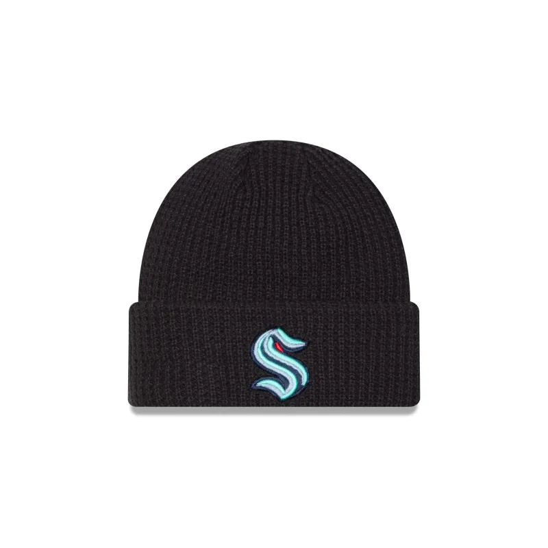 Seattle Kraken Waffle Stitch Knit Beanie Hat sold by New Era