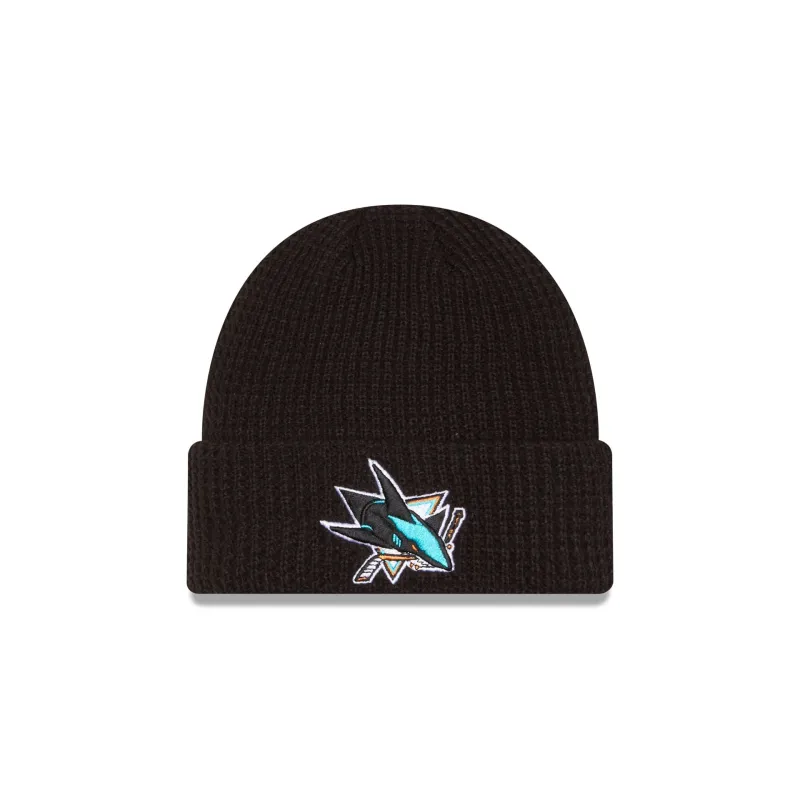 San Jose Sharks Waffle Stitch Knit Beanie Hat sold by New Era