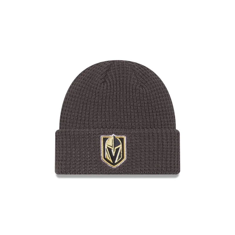 Vegas Golden Knights Waffle Stitch Knit Beanie Hat sold by New Era