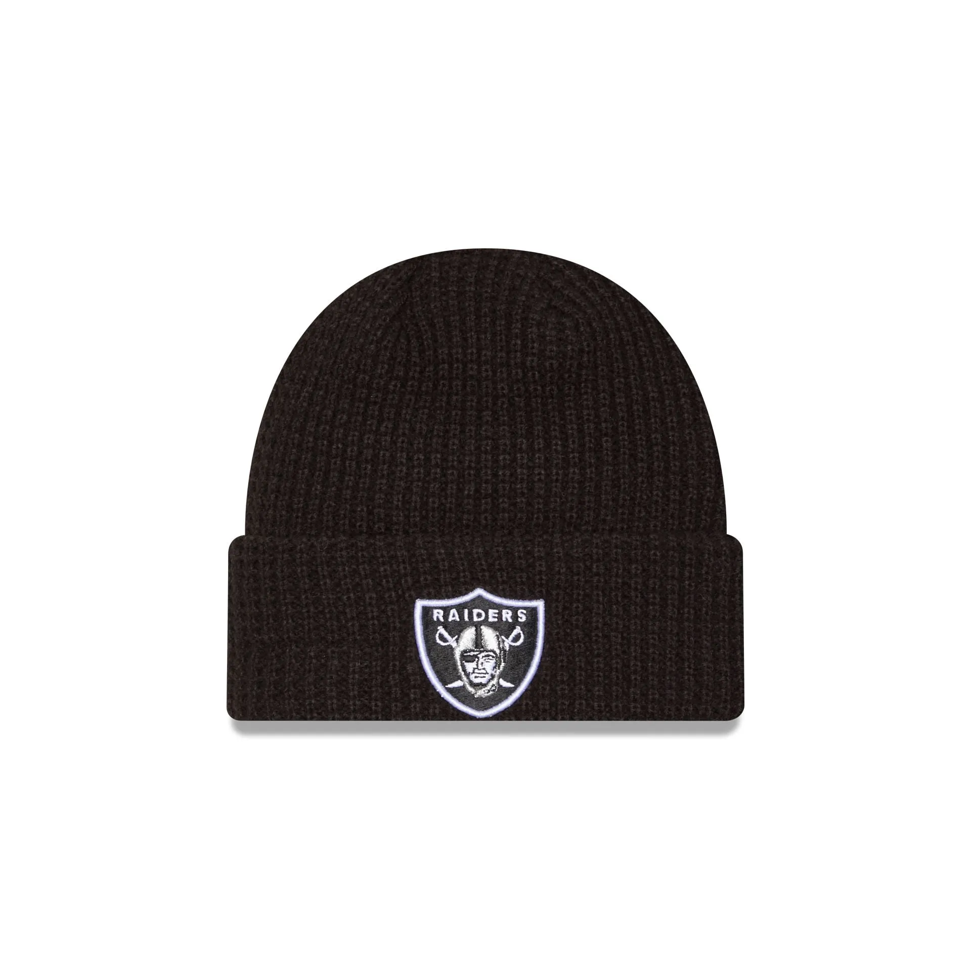 Las Vegas Raiders Waffle Stitch Knit Beanie Hat sold by New Era