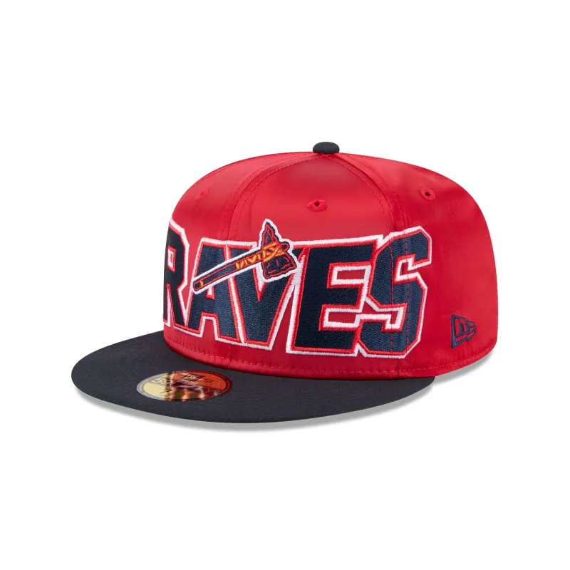 Atlanta Braves Bold Satin 59FIFTY Fitted Hat sold by New Era