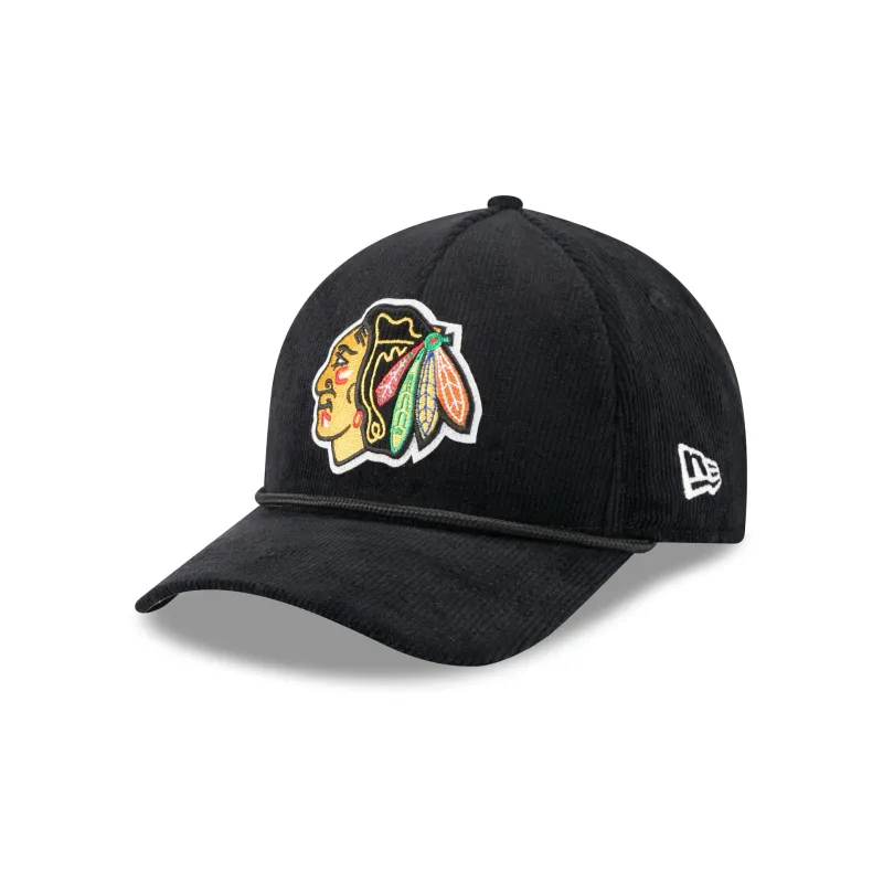 Chicago Blackhawks Corduroy 9FORTY M-Crown A-Frame Snapback Hat sold by New Era
