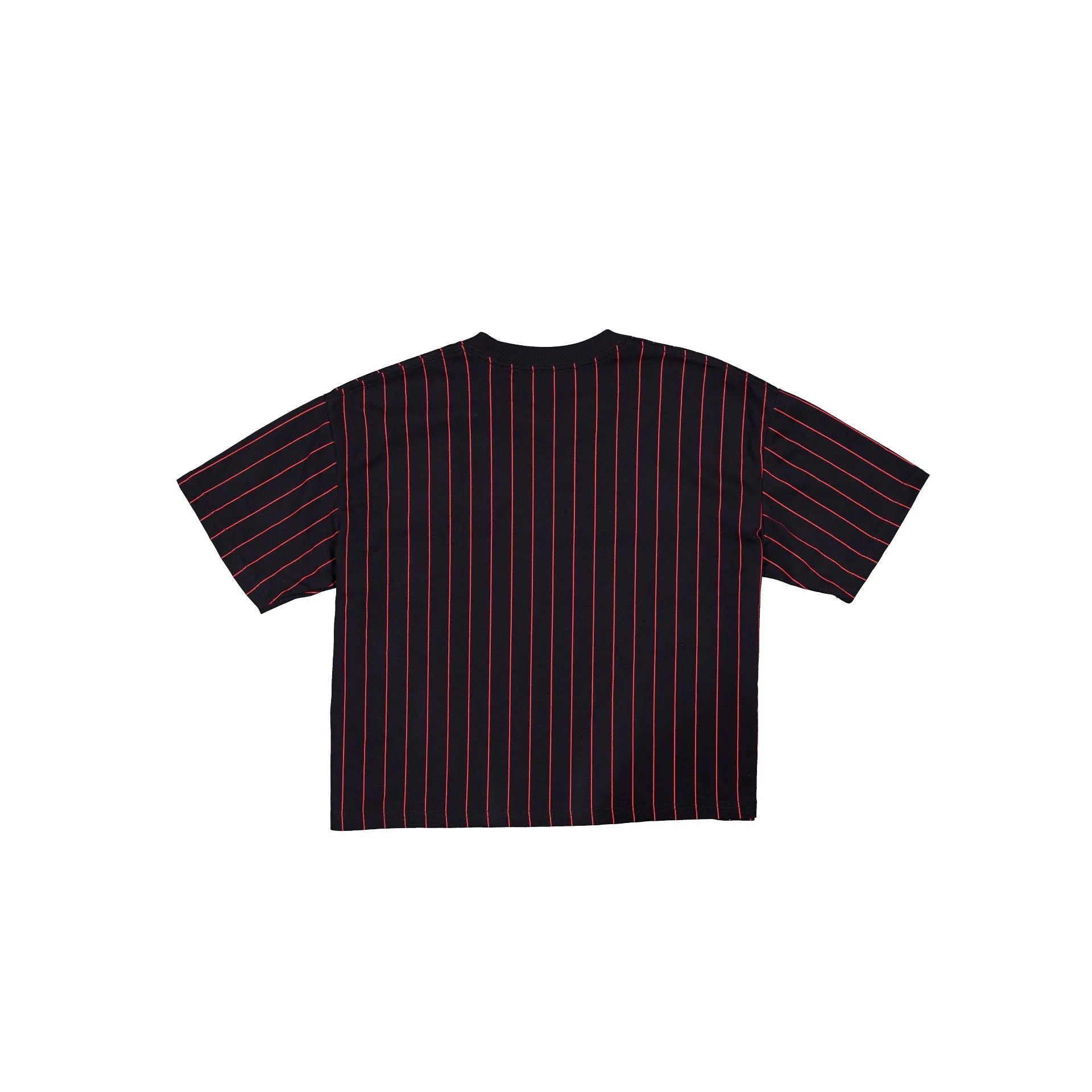 Atlanta Braves Throwback Women's Cropped Pinstripe T-Shirt sold by New Era product image thumbnail 3