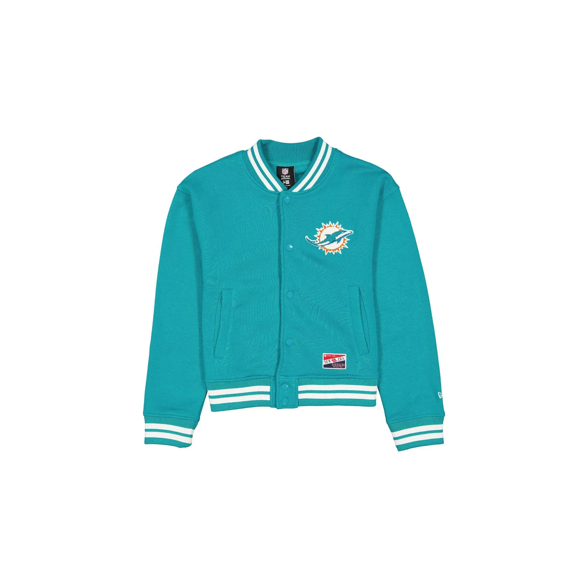 Miami Dolphins Throwback Women's Snap Front Jacket sold by New Era