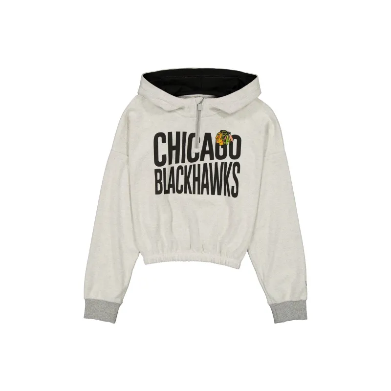 Chicago Blackhawks Sport Night Heather Gray Women's Hoodie sold by New Era