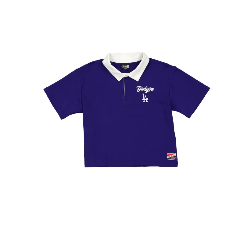 Los Angeles Dodgers Throwback Women's Cropped Polo sold by New Era