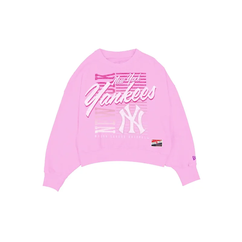 New York Yankees Throwback Women's Washed Pink Crewneck sold by New Era