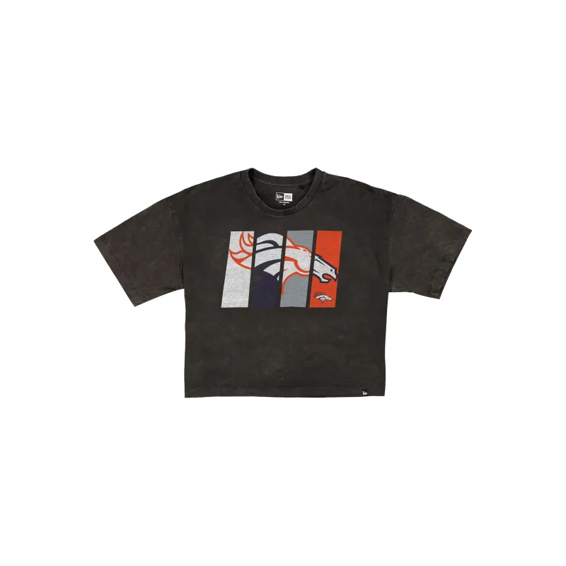 Denver Broncos Sport Night Black Cropped Women's T-Shirt sold by New Era