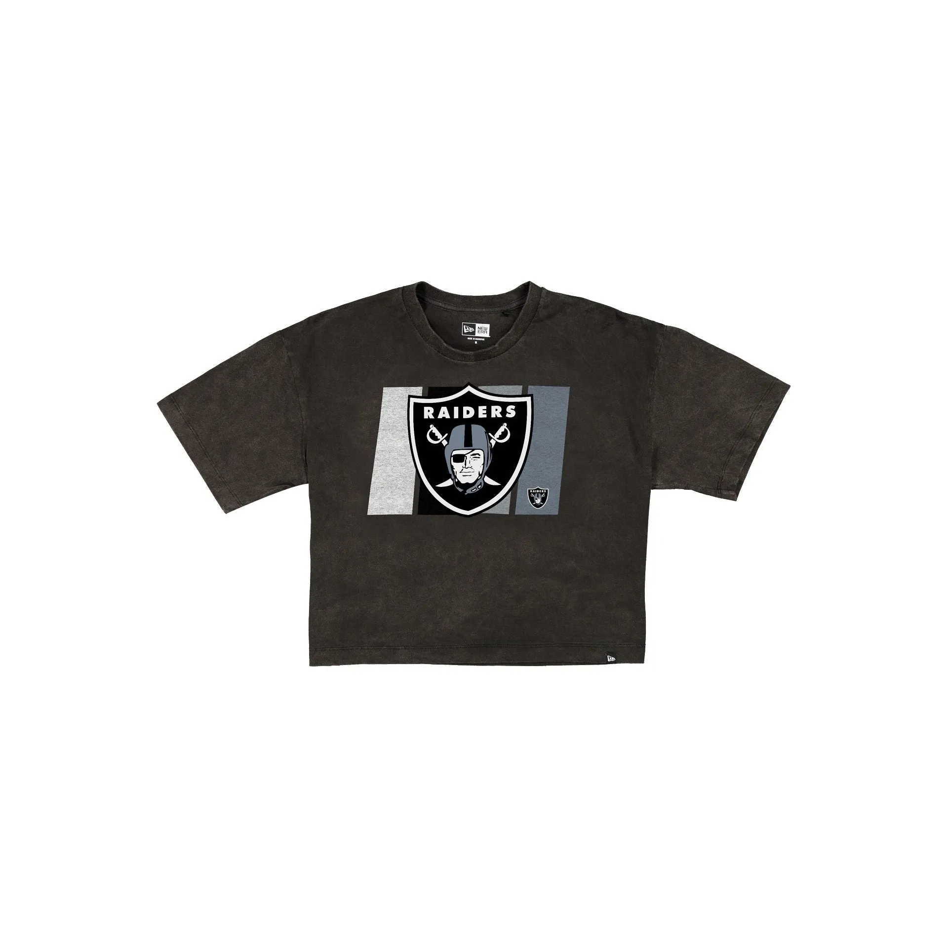 Las Vegas Raiders Sport Night Black Cropped Women's T-Shirt sold by New Era