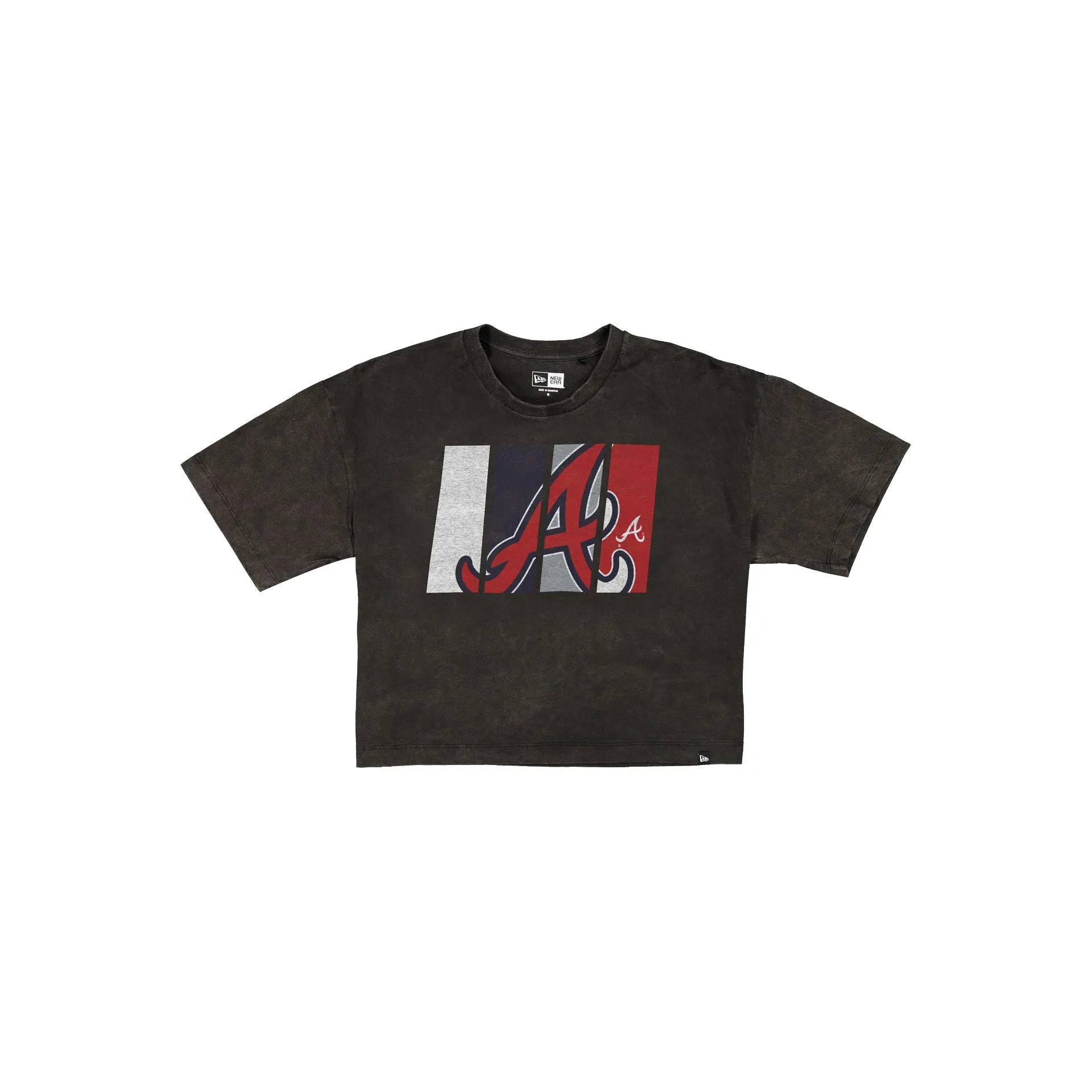 Atlanta Braves Sport Night Black Cropped Women's T-Shirt sold by New Era