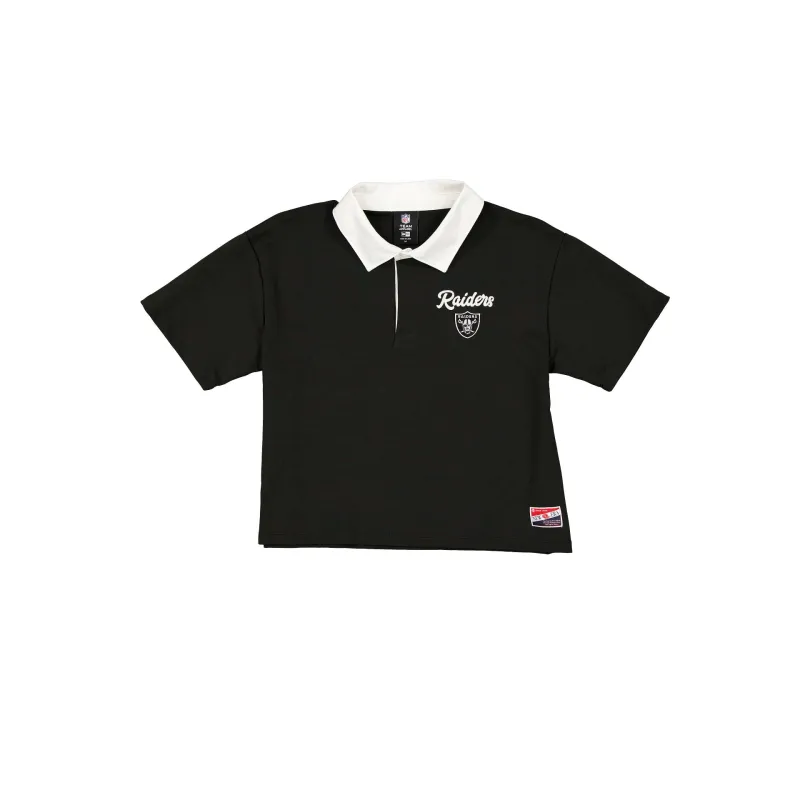 Las Vegas Raiders Throwback Women's Cropped Polo sold by New Era