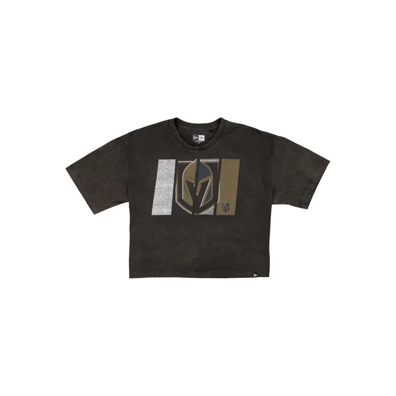 Vegas Golden Knights Sport Night Black Cropped Women's T-Shirt sold by New Era