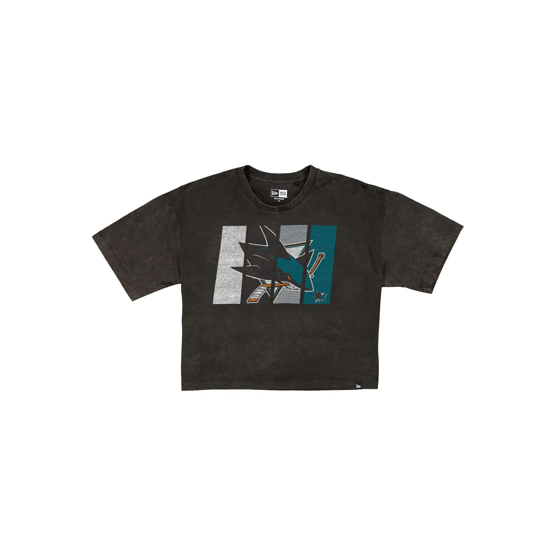 San Jose Sharks Sport Night Black Cropped Women's T-Shirt sold by New Era