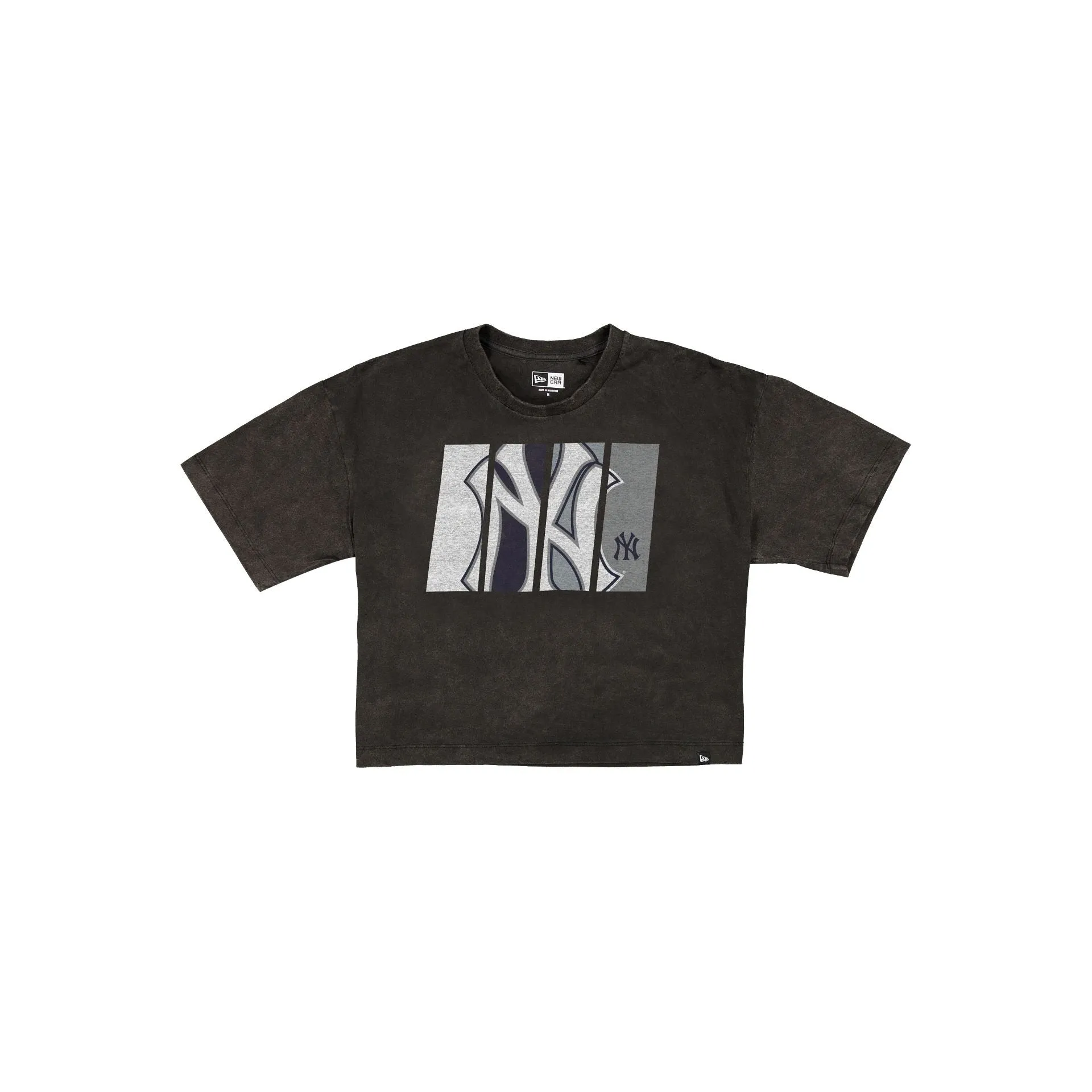 New York Yankees Sport Night Black Cropped Women's T-Shirt sold by New Era