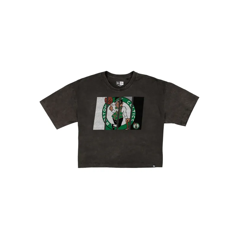 Boston Celtics Sport Night Black Cropped Women's T-Shirt sold by New Era