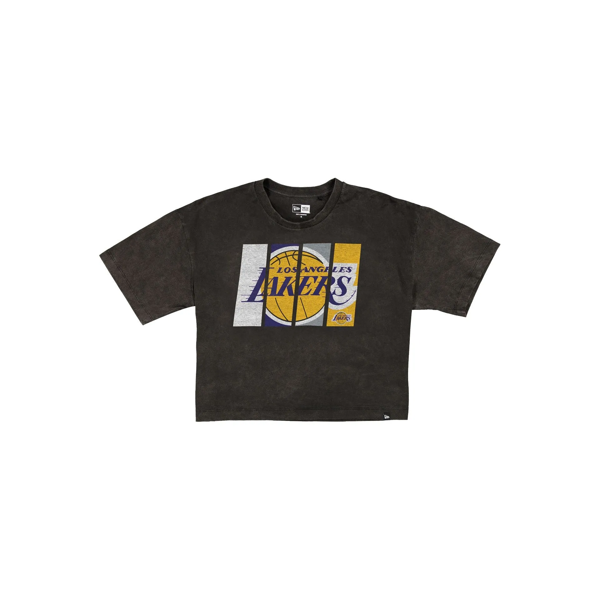 Los Angeles Lakers Sport Night Black Cropped Women's T-Shirt sold by New Era