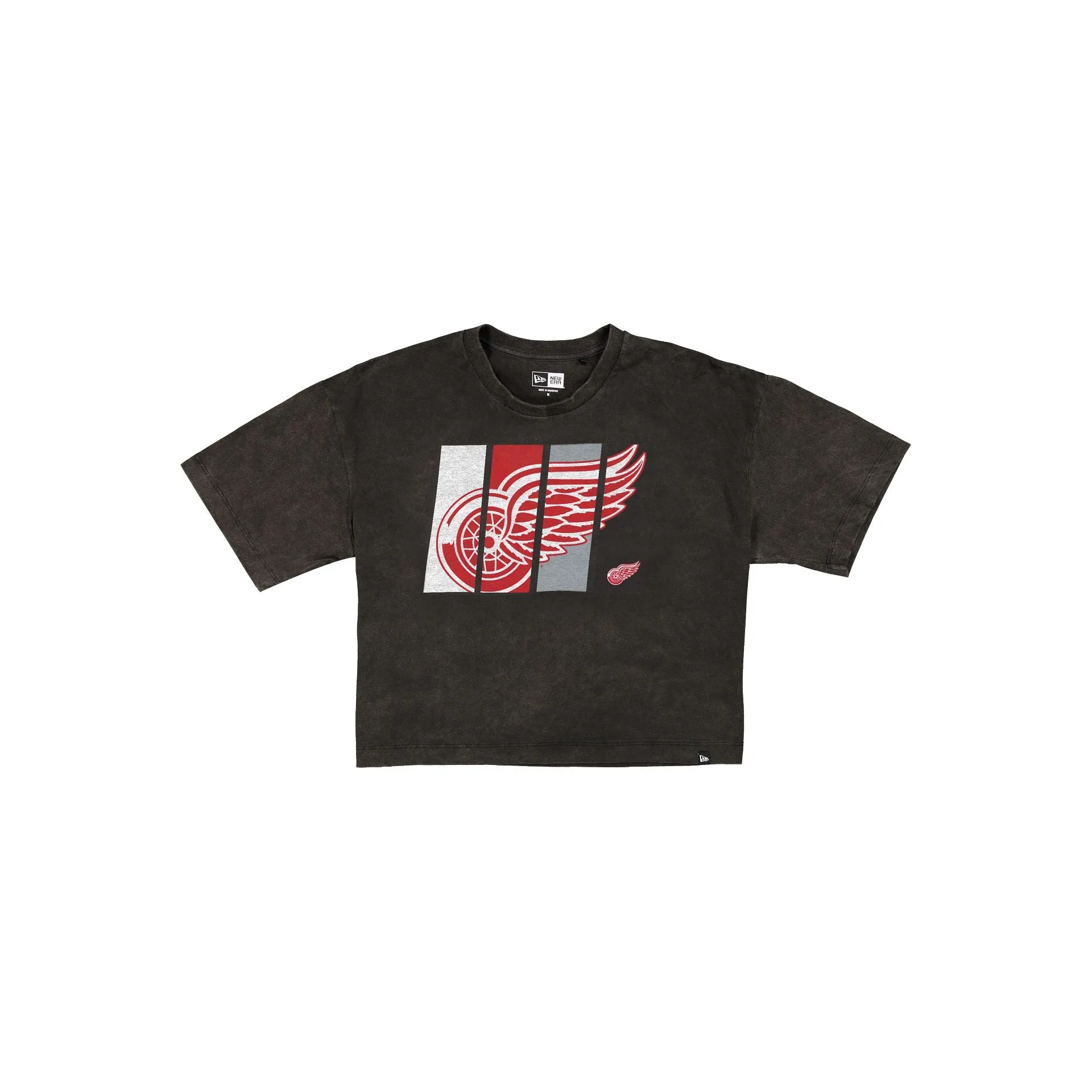 Detroit Red Wings Sport Night Black Cropped Women's T-Shirt sold by New Era