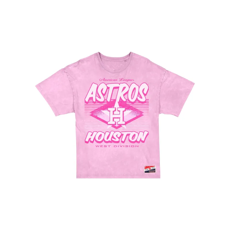 Houston Astros Throwback Women's Pink T-Shirt sold by New Era