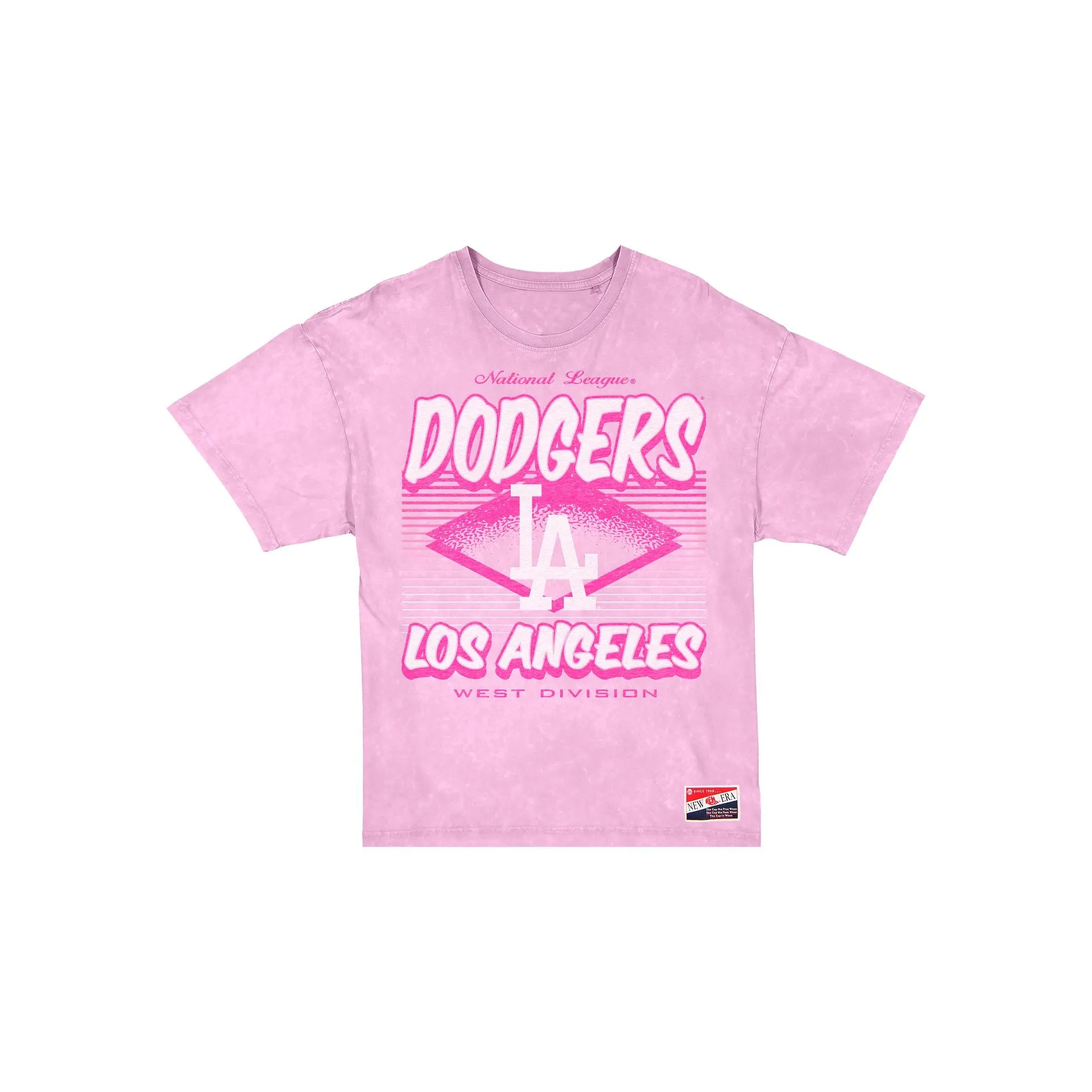 Los Angeles Dodgers Throwback Women's Pink T-Shirt sold by New Era