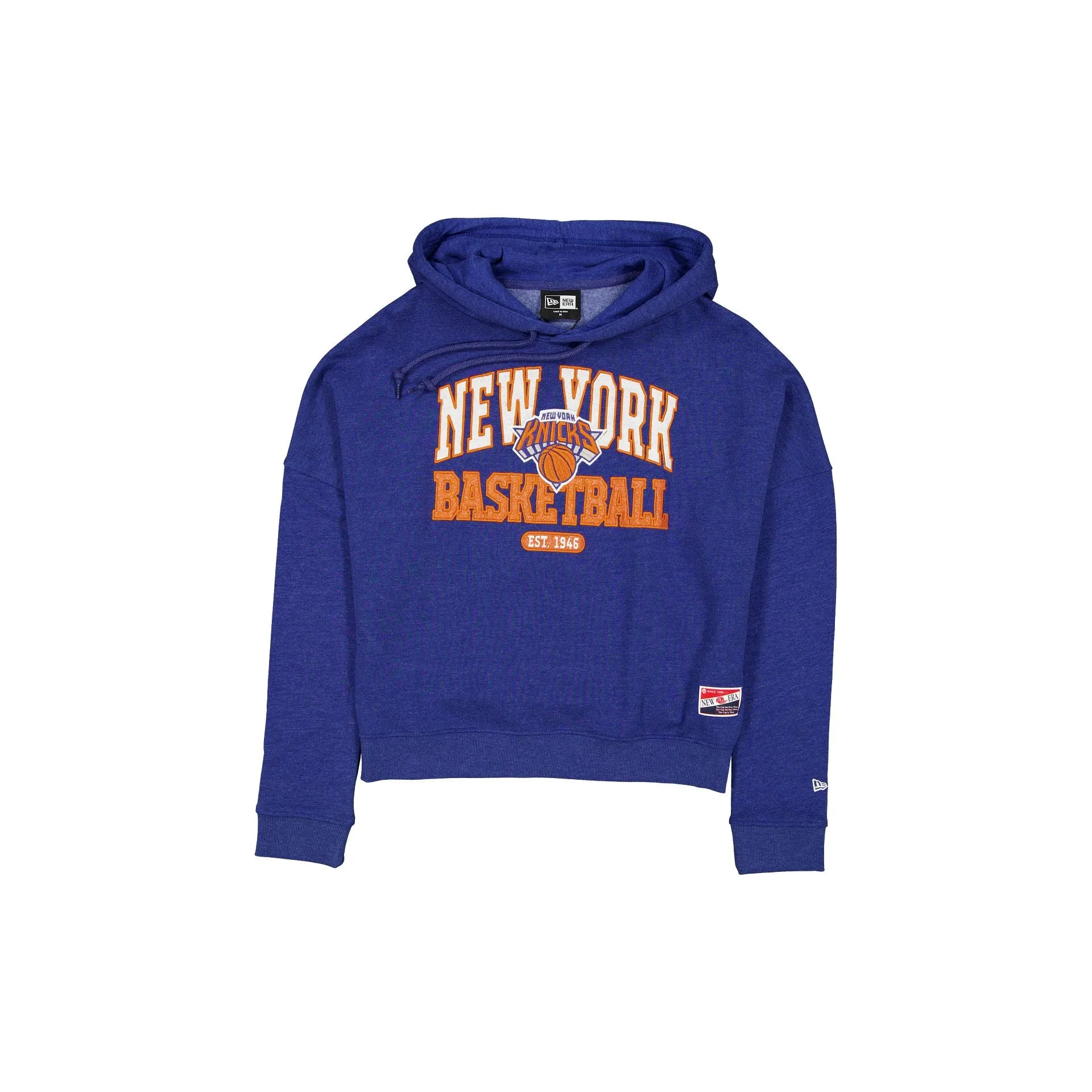 New York Knicks Throwback Women's Glitter Hoodie sold by New Era