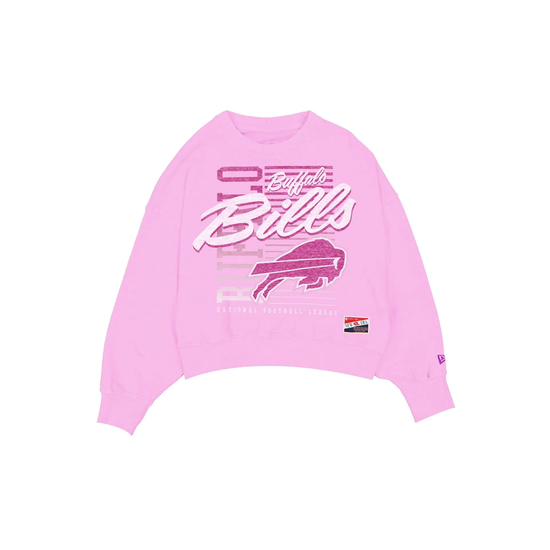 Buffalo Bills Throwback Women's Washed Pink Crewneck sold by New Era