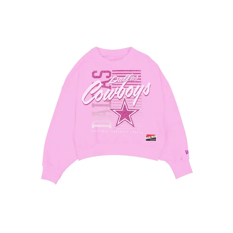 Dallas Cowboys Throwback Women's Washed Pink Crewneck sold by New Era