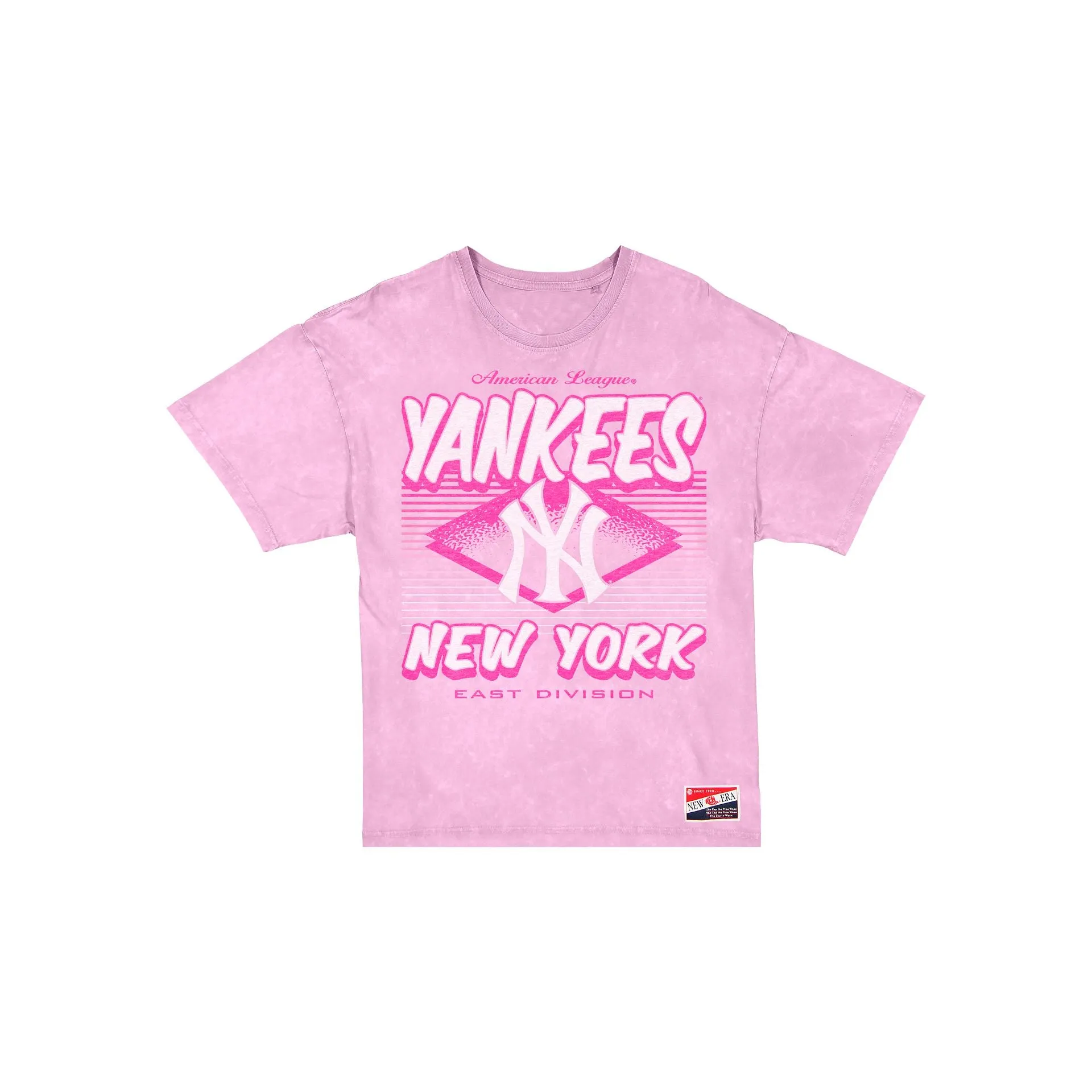 New York Yankees Throwback Women's Pink T-Shirt sold by New Era