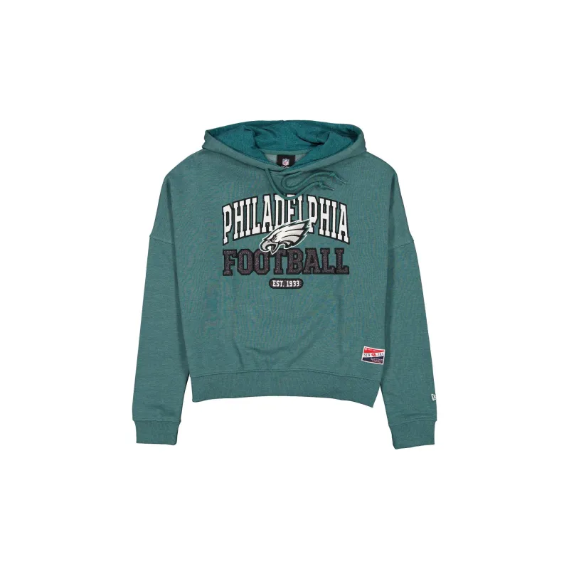 Philadelphia Eagles Throwback Women's Glitter Hoodie sold by New Era