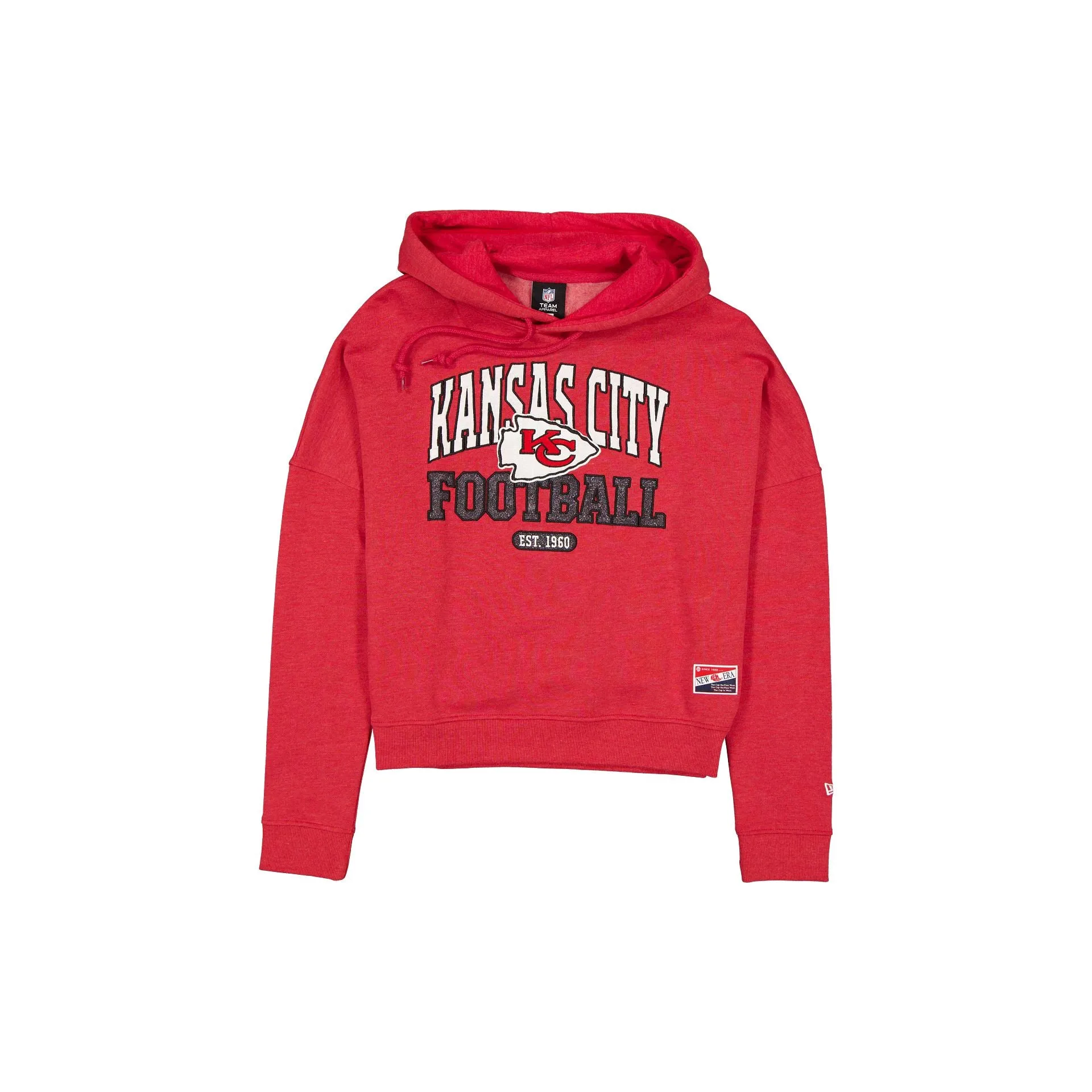 Kansas City Chiefs Throwback Women's Glitter Hoodie sold by New Era