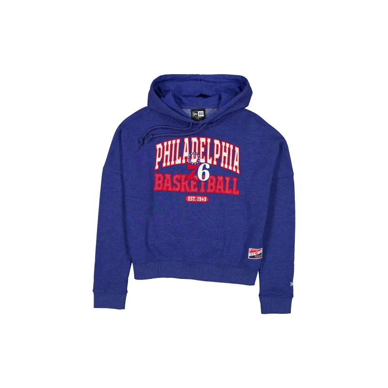 Philadelphia 76ers Throwback Women's Glitter Hoodie sold by New Era