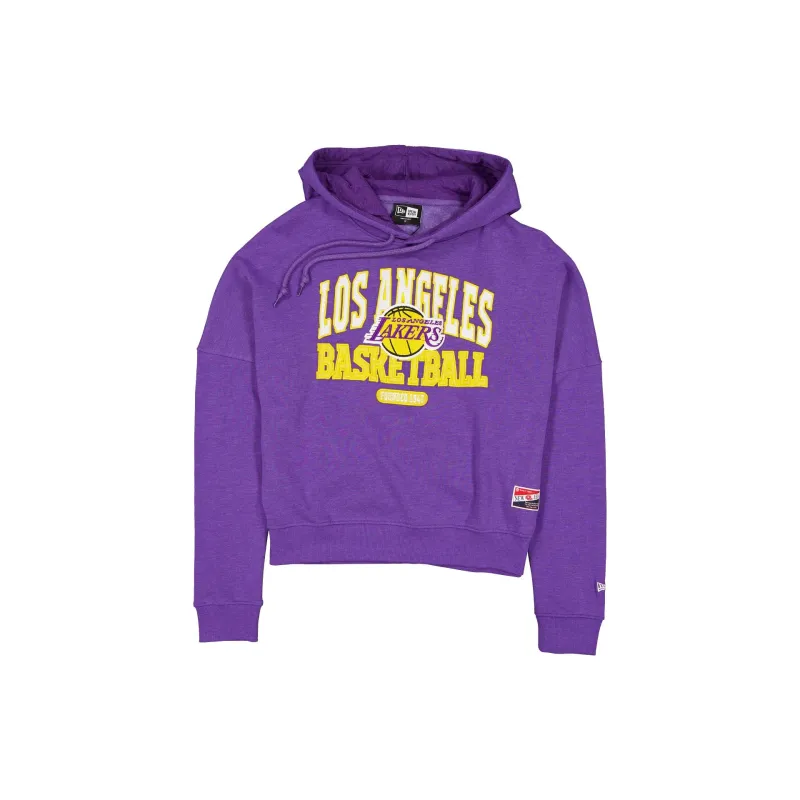 Los Angeles Lakers Throwback Women's Glitter Hoodie sold by New Era