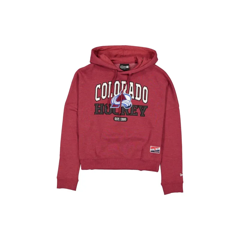Colorado Avalanche Throwback Women's Glitter Hoodie sold by New Era