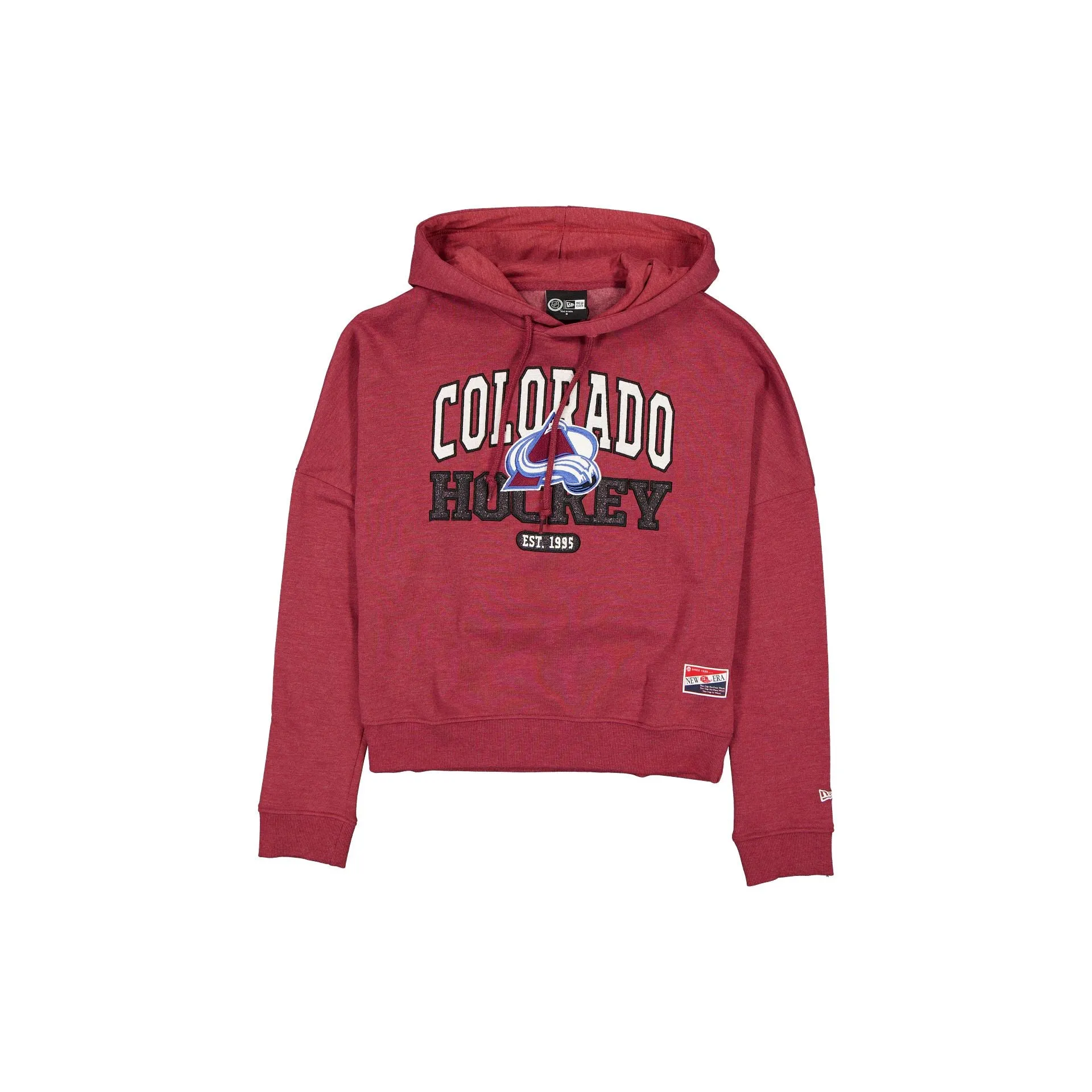 Colorado Avalanche Throwback Women's Glitter Hoodie sold by New Era
