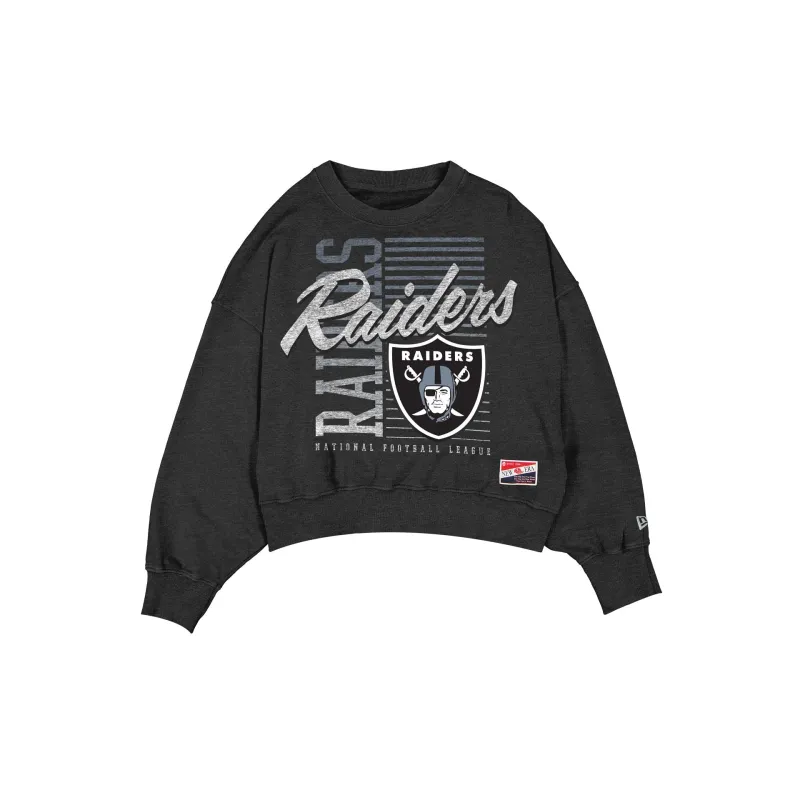 Las Vegas Raiders Throwback Women's Washed Crewneck sold by New Era