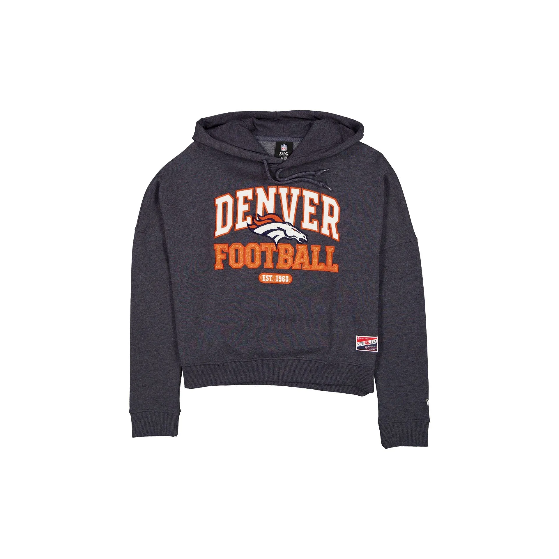 Denver Broncos Throwback Women's Glitter Hoodie sold by New Era
