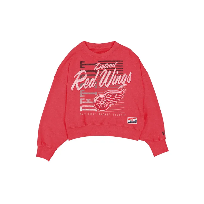 Detroit Red Wings Throwback Women's Washed Crewneck sold by New Era