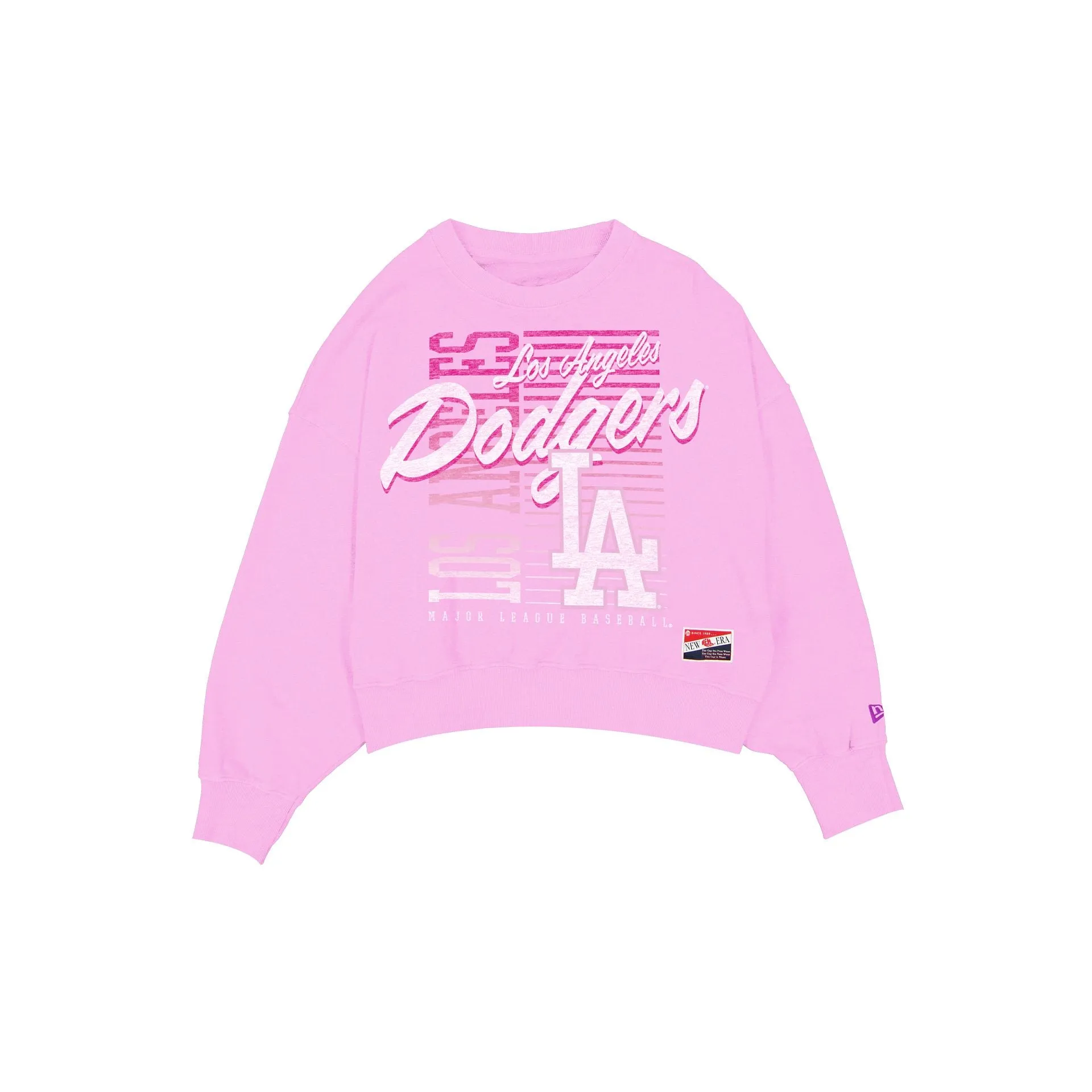 Los Angeles Dodgers Throwback Women's Washed Pink Crewneck sold by New Era