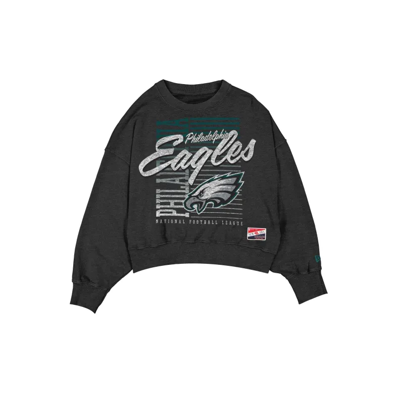 Philadelphia Eagles Throwback Women's Washed Crewneck sold by New Era