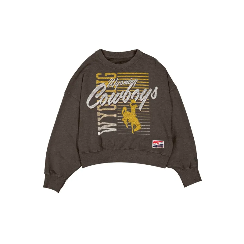 Wyoming Cowboys Throwback Women's Washed Crewneck sold by New Era