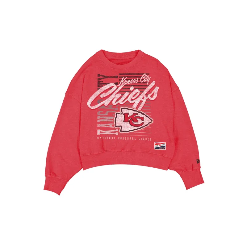 Kansas City Chiefs Throwback Women's Washed Crewneck sold by New Era